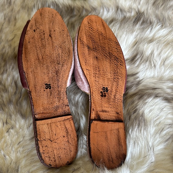 Pink velvet slides Rhinestones crystals New with dustbags & a box - Picture 6 of 10